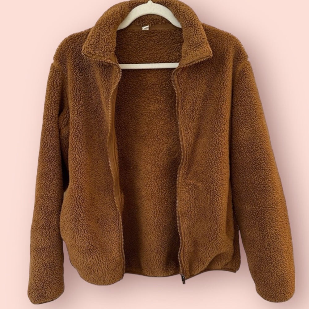 Uniqlo Brown Fleece Jacket